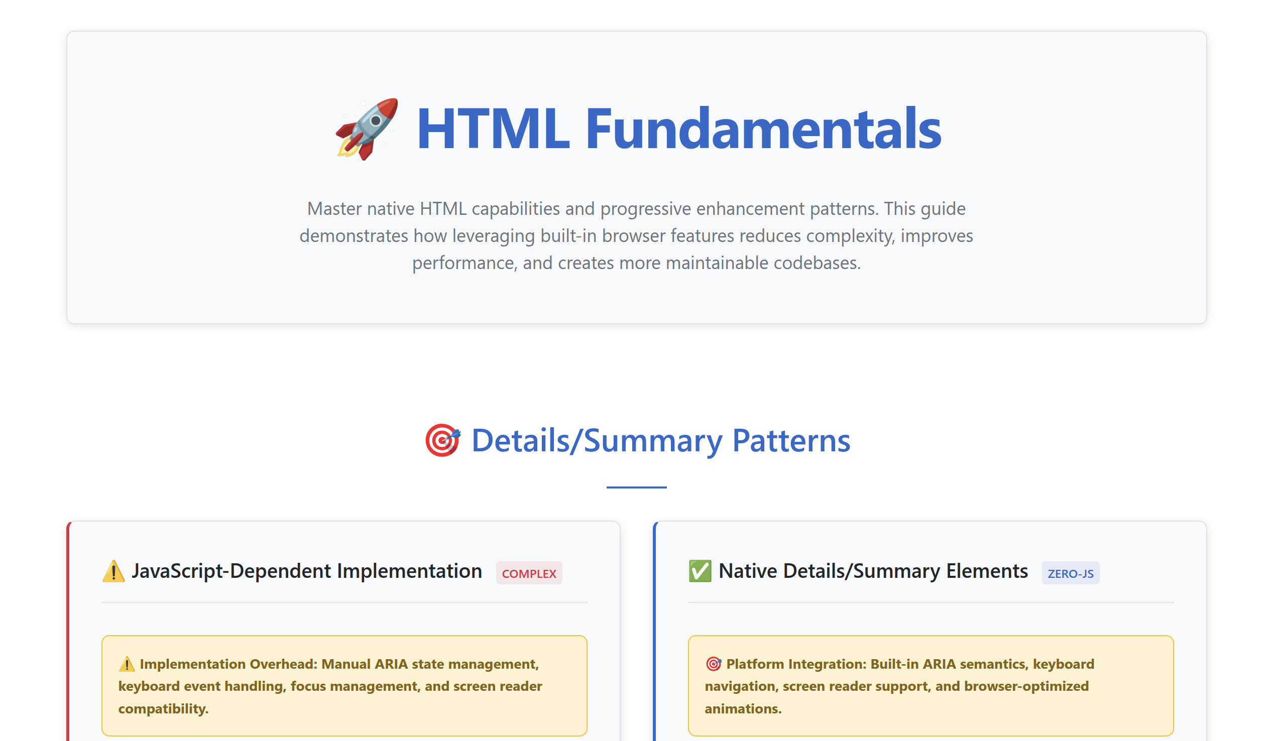 Screenshot von HTML Fundamentals